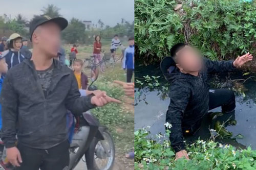 Nghi "sàm sỡ" cô gái giữa đường, nam thanh niên bị đánh chảy máu mồm, đạp ngã xuống mương nước