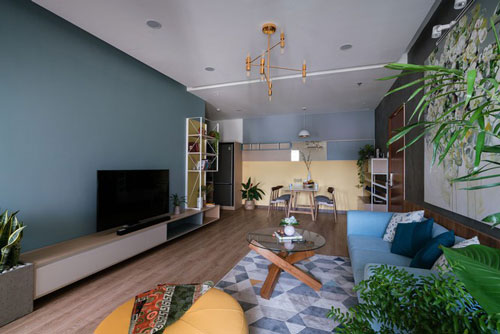 Căn hộ thoáng đãng, ngập tràn sắc xanh khiến mọi người mê mệt