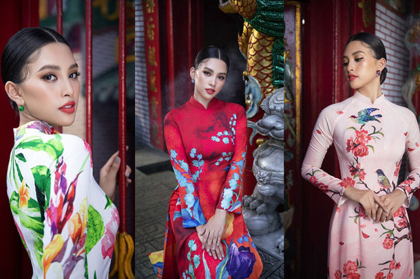 Hoa hậu Tiểu Vy khoe sắc mặn mà trong tà áo dài đón Tết