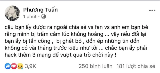 Rộ tin K-ICM trầm cảm, Jack đáp trả cực căng: “Đổi lại bạn bị tấn công, ghét bỏ, dồn ép như tôi chắc mất 3 mạng để vượt qua” - Ảnh 1.