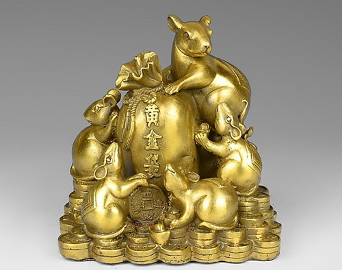 Đặt tượng chuột phong thủy kiểu này để đánh thức Thần Tài, cả năm Canh Tý ung dung đếm tiền