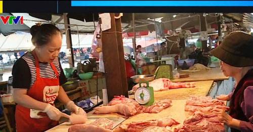 Giá thịt lợn tiếp tục giảm