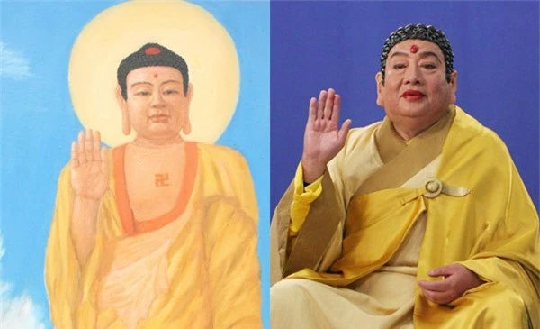 Nghệ sĩ Chu Long Quảng từng khiến nhiều thiện nam tín nữ bái lạy khi gặp trên phim trường vì họ xem ông Như Lai Phật Tổ tái sinh, có được thần thái của Phật này.