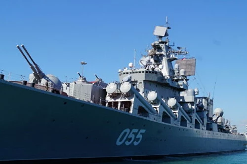 Tuần dương hạm Nguyên soái Ustinov lớp Slava của Hải quân Nga. Ảnh: RIA Novosti.