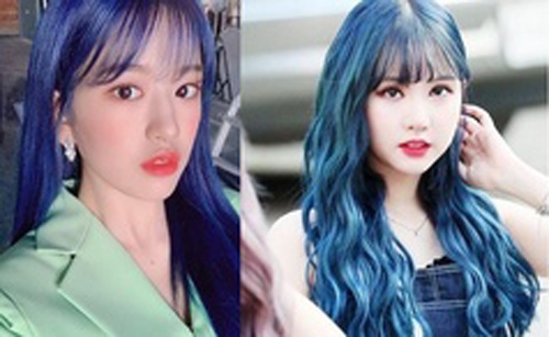 Sao Hàn đẹp như tiên tử với tóc nhuộm màu xanh dương cổ điển