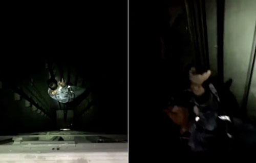 Số phận của chàng trai bước vào thang máy không đáy