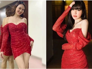 Khó nhận ra Hồng Diễm khi lên đồ đi "đu đưa", chẳng ngại đọ dáng nóng bỏng với eo 55cm của Elly Trần