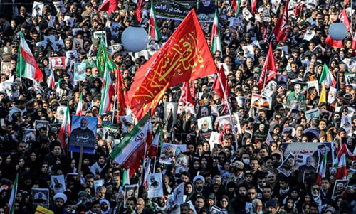 Giẫm đạp trong đám tang tướng Iran, 35 người chết