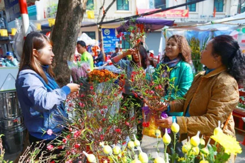 Hà Nội cấm đường tại một loạt phố cổ để tổ chức chợ hoa Tết 2020. Ảnh minh họa: Báo An ninh Thủ đô.