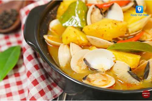 Học cách chế biến món ngao nấu cay cho bữa tối tròn vị