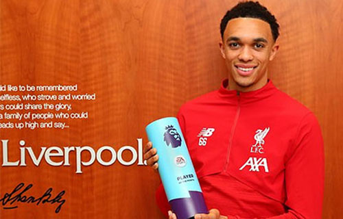 Alexander-Arnold giành giải cầu thủ hay nhất Premier League tháng 12
