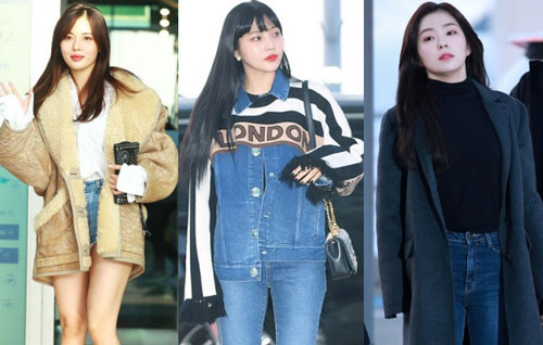 HyunA khoe chân dài trắng nõn lên đường sang Việt Nam, Red Velvet xinh hết cỡ nhưng Joy sao bị “dìm” thế này?