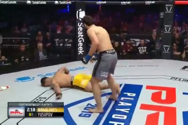 Cận cảnh cú ‘thôi sơn quyền’ khiến võ sĩ Brazil cắm đầu xuống sàn