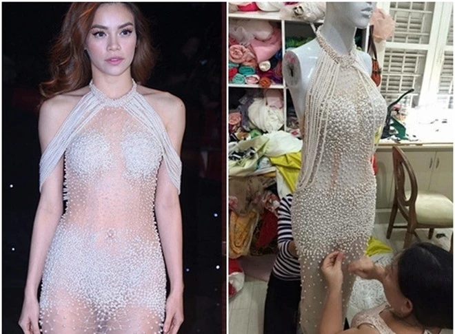 Váy tàng hình dưới đèn flash, lộ mút ngực khiến mỹ nhân Việt muối mặt