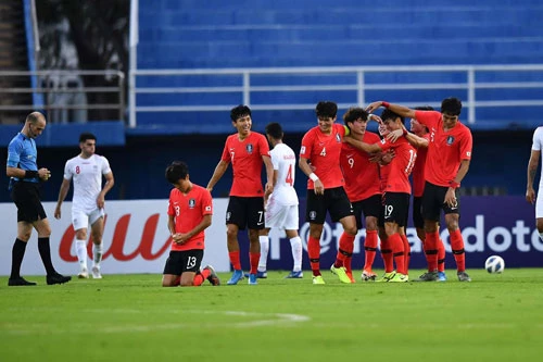 U23 Hàn Quốc là đội bóng đầu tiên vào tứ kết.