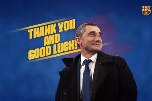CHÍNH THỨC: Barcelona sa thải HLV Valverde, bổ nhiệm cái tên xa lạ