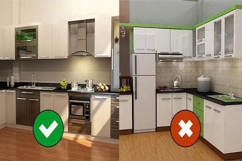 Không đặt bếp thẳng cửa chính Không đặt bếp thẳng cửa chính