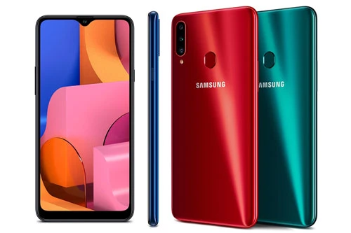 Samsung Galaxy A20s phiên bản ROM 64 GB (5,39 triệu đồng xuống 4,99 triệu đồng).