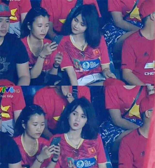 Cô gái gây “bão” mạng khi xuất hiện trên khán đài trận U23 Việt Nam - Jordan - 2