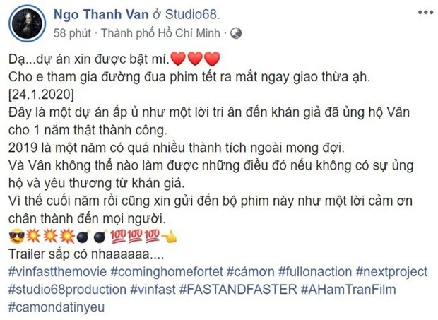 Đả nữ Ngô Thanh Vân bất ngờ gia nhập đường đua phim Tết nhanh như Fast and Furious - Ảnh 1.