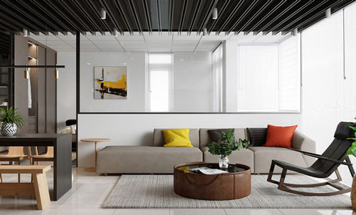 Nhà 2 phòng ngủ rộng rãi nhờ chọn giải pháp cửa trượt