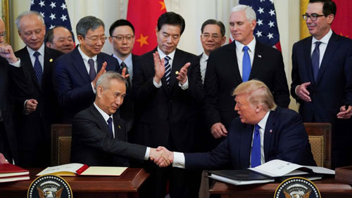 Mỹ và Trung Quốc chính thức ký thỏa thuận thương mại giai đoạn 1