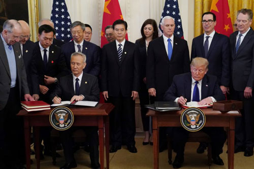 Mỹ, Trung Quốc ký thỏa thuận thương mại