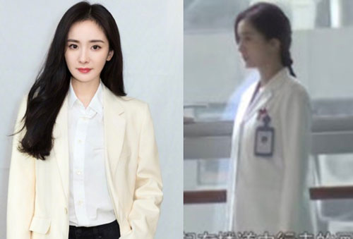 Dương Mịch gầy gò với tạo hình áo blouse trắng sau khi nhập viện vì kiệt sức, chỉ về ăn Tết đúng 2 ngày