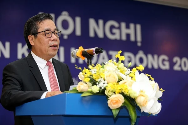 Ông Nguyễn Kim Anh, Phó Thống đốc Ngân hàng Nhà nước phát biểu tại Hội nghị triển khai nhiệm vụ năm 2020 của NAPAS.