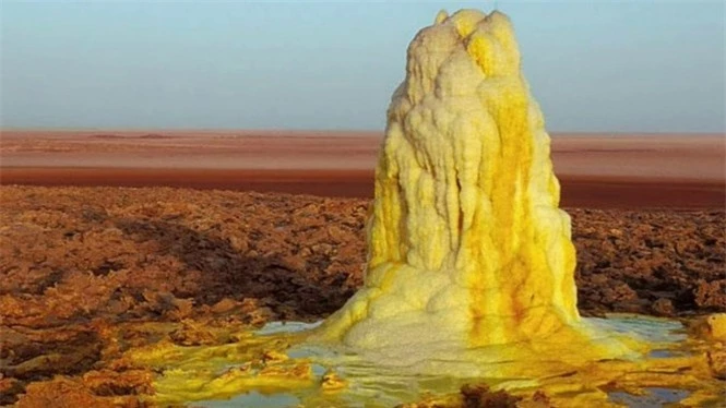 Dallol núi lửa ao mặn axit suối nước nóng không có vi sinh vật Ethiopia - ảnh 19