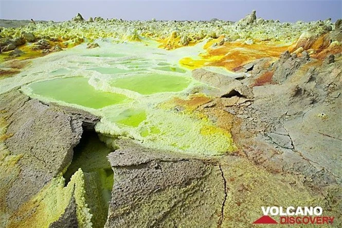 Dallol núi lửa ao mặn axit suối nước nóng không có vi sinh vật Ethiopia - ảnh 5