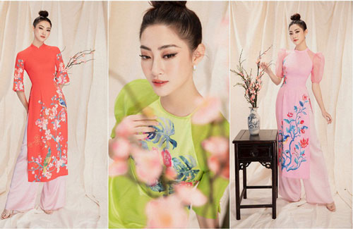 Lương Thùy Linh đẹp say lòng người với bộ ảnh áo dài Tết