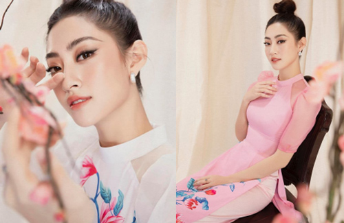 Bộ ảnh mới đong đầy sắc xuân của Lương Thuỳ Linh: Diện áo dài nền nã, túi búi cao khoe nhan sắc cực xinh đẹp!