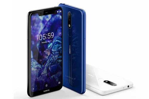 Nokia 5.1 Plus (từ 3,29 triệu đồng xuống còn 2,99 triệu đồng).