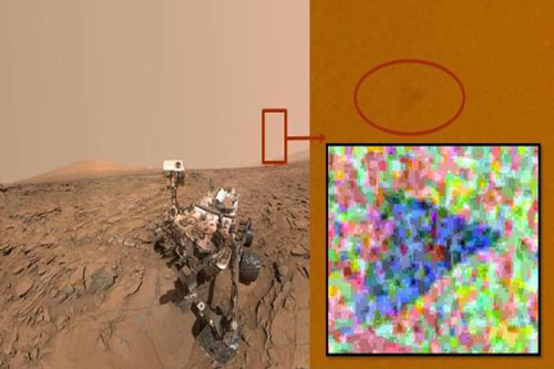 Phi hành gia phát hiện UFO tam giác trên sao Hỏa