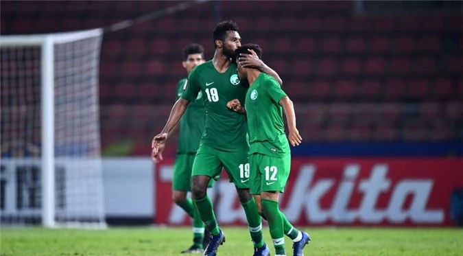 Niềm vui của các cầu thủ U23 Saudi Arabia sau khi giành quyền vào chơi bán kết U23 châu Á 2020 - Ảnh: AFC 