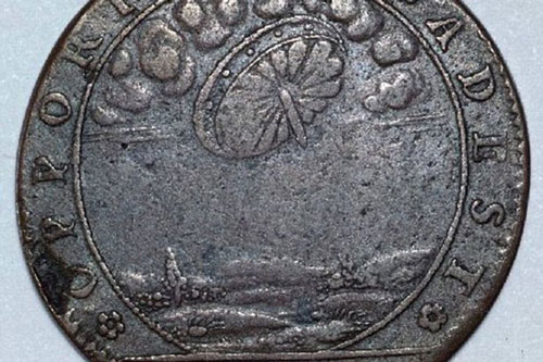 Đồng xu cổ này in hình đĩa bay của người ngoài hành tinh?