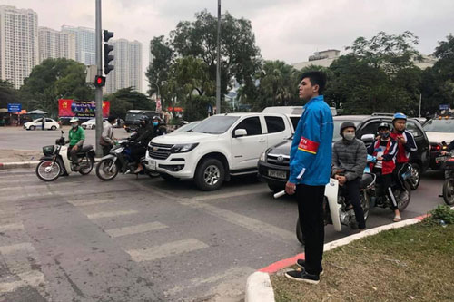 Thành đoàn Hà Nội tổ chức trông giữ xe miễn phí dịp cận Tết