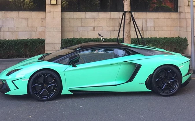 Chiếc Lamborghini Aventador khi còn nguyên vẹn. Ảnh: FBNV.