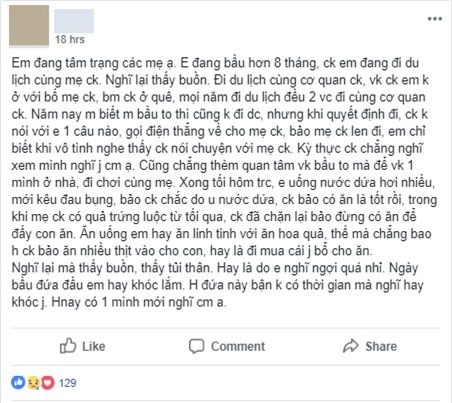 Chồng âm thầm gọi điện rủ mẹ chồng dưới quê lên đi du lịch cùng công ty khiến vợ bầu vượt mặt tủi thân phát khóc - Ảnh 1.