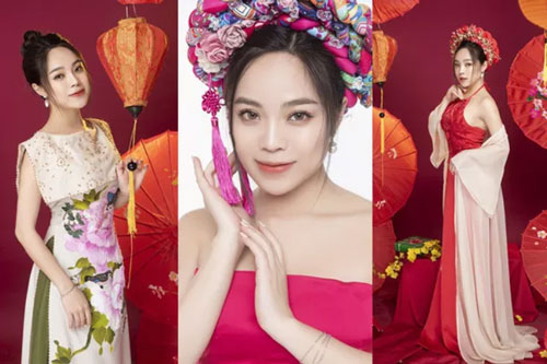 Sao mai Mai Diệu Ly đẹp rạng rỡ với vòng eo 56 trong bộ ảnh Tết