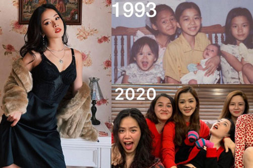 Chi Pu lần đầu khoe ảnh ngày ấy - bây giờ bên chị em trong gia đình: Thì ra độ dễ thương đã có thừa từ bé!