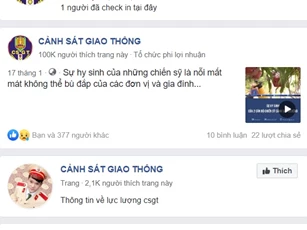 Hàng loạt tài khoản mạng xã hội mạo danh Cảnh sát giao thông