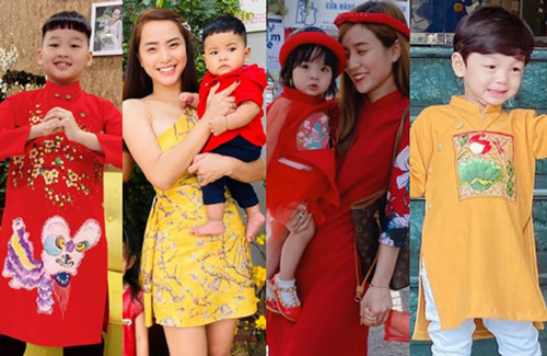 Dàn nhóc tỳ Vbiz thi nhau “lên đồ” trong ngày đầu Xuân mới: Đa số diện áo dài truyền thống, riêng Quế Vân chọn đồ cực chất cho bé