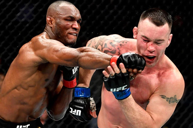 Kamaru Usman ra đòn khiến đối thủ vỡ hàm.