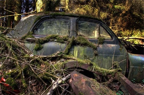 Rùng rợn nghĩa địa ô tô 70 năm tuổi của lính Mỹ ở Bỉ - ảnh 13