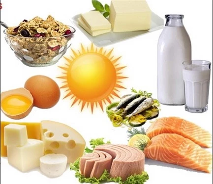 Nên bổ sung vitamin D cho trẻ qua thực phẩm.