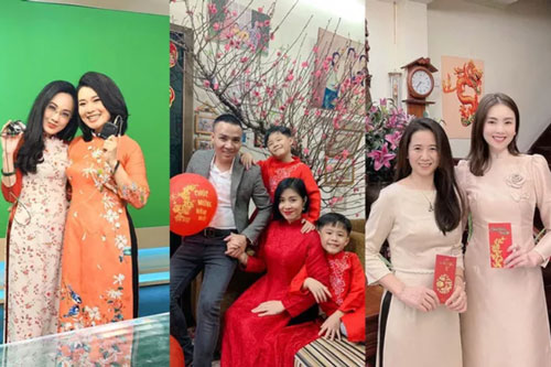 Nữ MC, BTV VTV diện áo dài duyên dáng dịp Tết