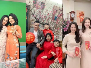 Nữ MC, BTV VTV diện áo dài duyên dáng dịp Tết