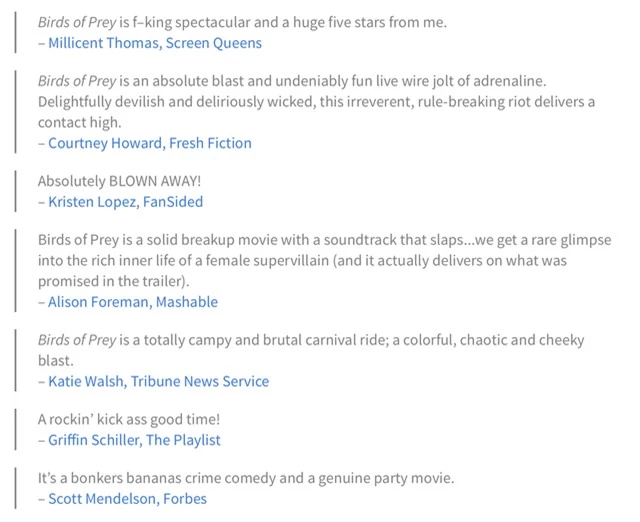 Chưa ra rạp, Birds of Prey đã nhận được mưa lời khen từ giới phê bình - Ảnh 1.
